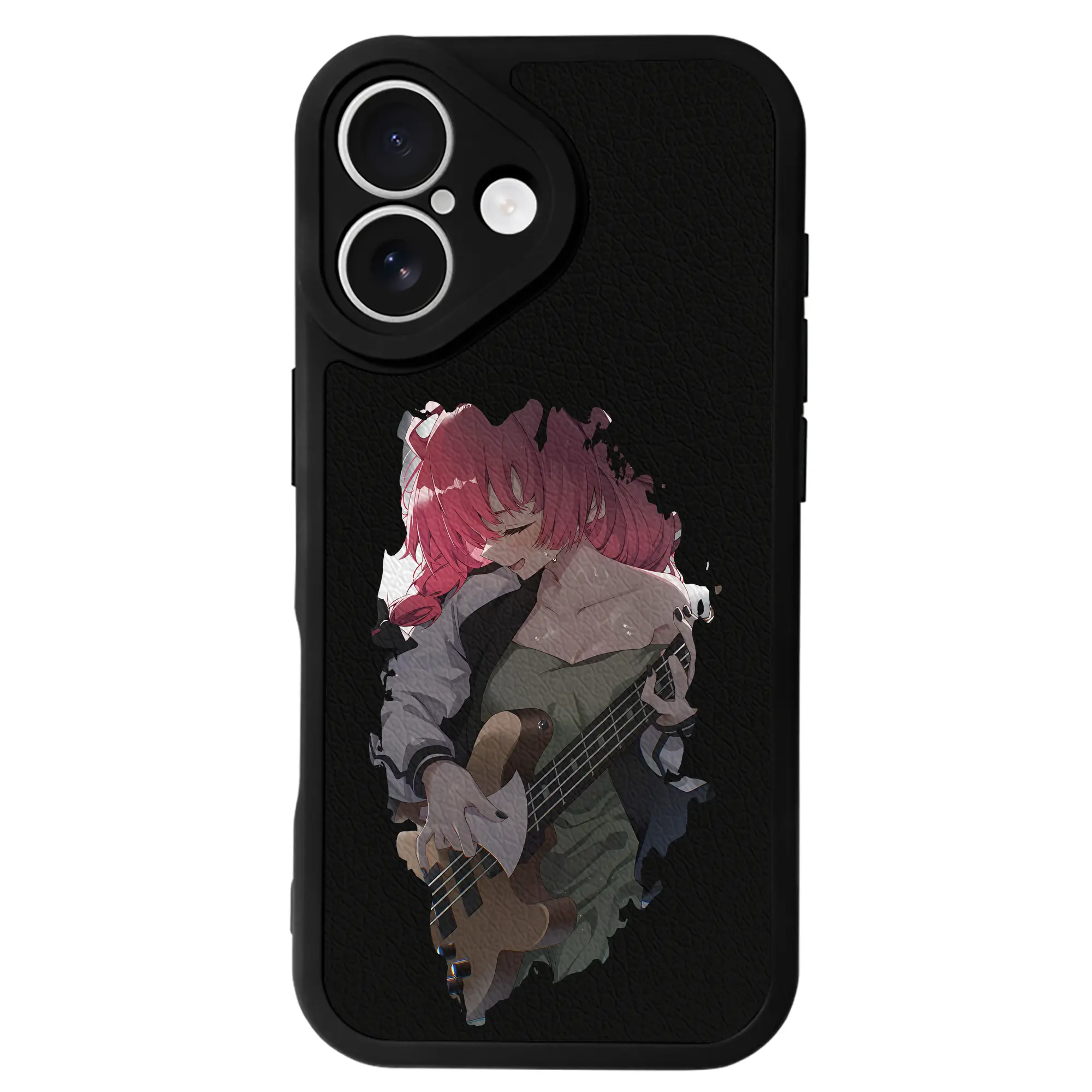 ぼっちざろっく！ グッズ,廣井きくり - IPhone 16シリーズ対応 ・ シリコンスマホケース ・ レザー調 ・ 高精度フィット ・ 耐衝撃 ・ ワイヤレス充電対応 ・ 精密カット